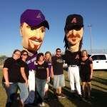 Staff of Hilgers Pediatric Dentistry at baseball event 